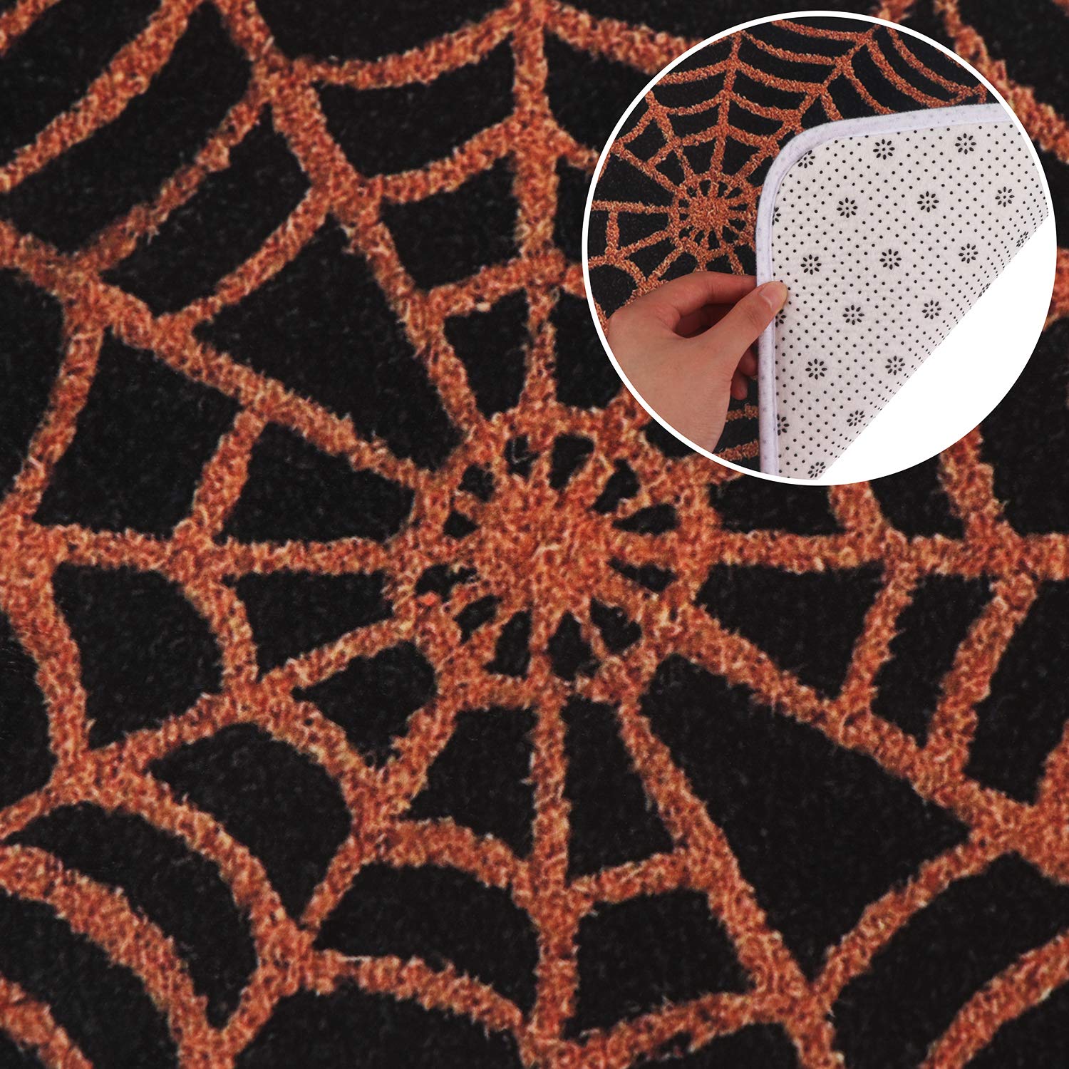 Halloween-Spinnennetz-Fußmatte - Gruselig & Stylisch