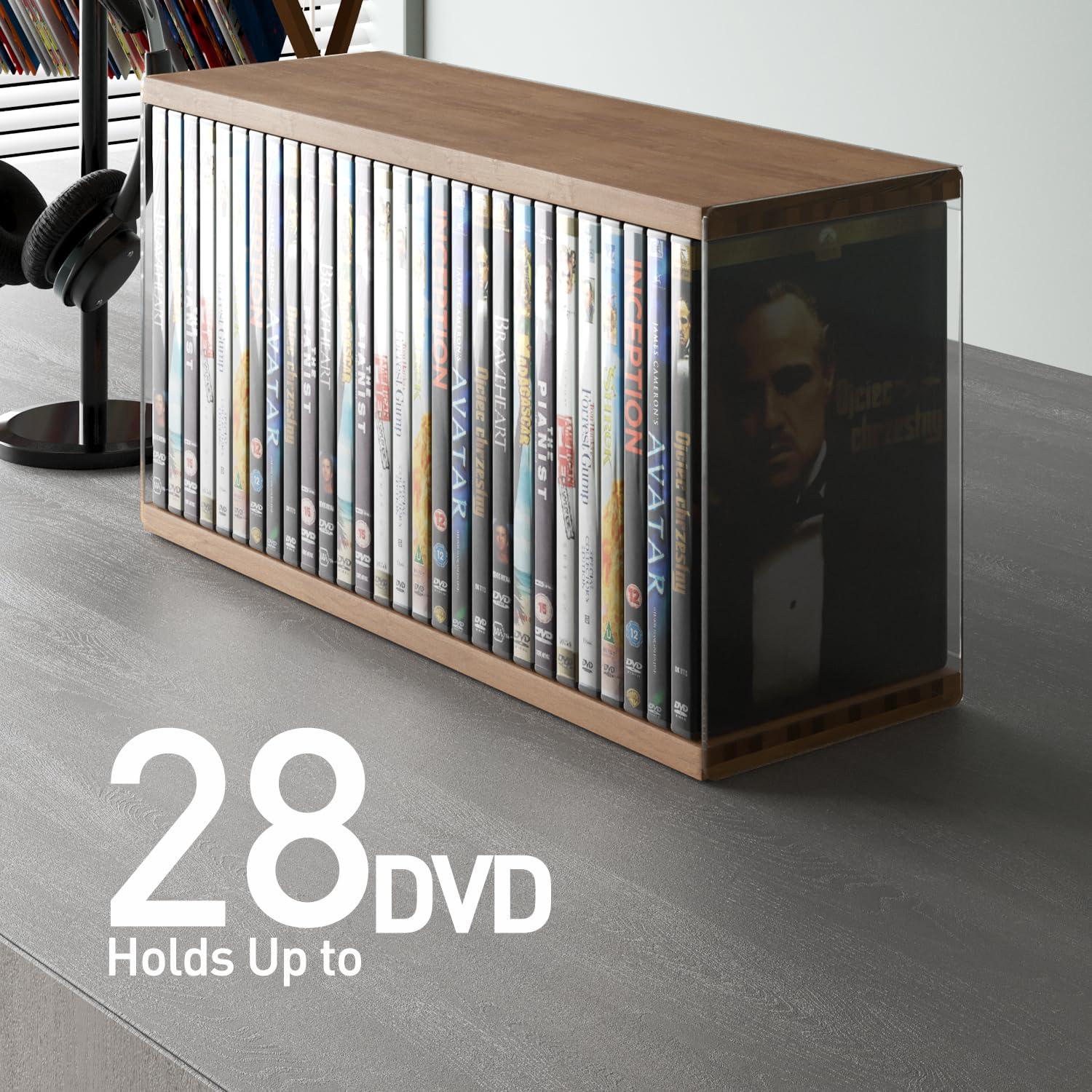 Amazon.com: AREAJD Retro Walnut-colored MDF DVD Storage, DVD