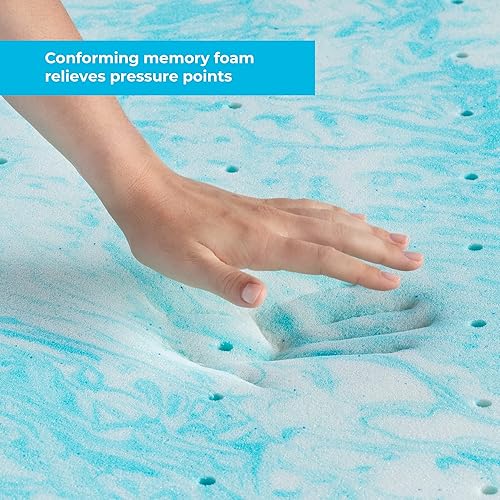 Linenspa 2 Inch Gel Swirl Memory Foam Mattress Topper