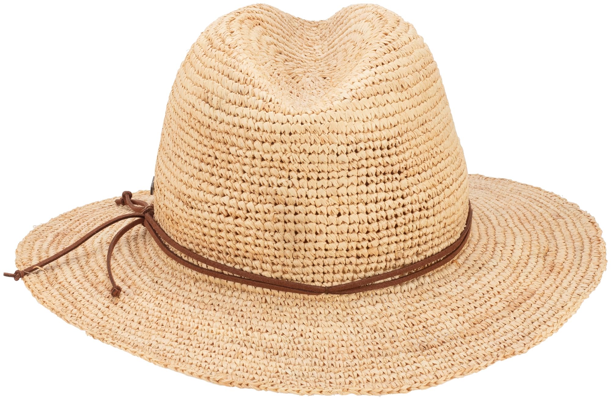 SCIPPIS Torbay – Sommerhut für Damen & Herren | Raffia-Strohhut mit weicher Krempe | Natürlicher Look mit handgehäkeltem Design | Luftig & flexibel