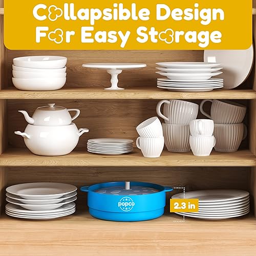 Miniatura 6 de La original Popco - Palomera de silicona para microondas, con asas, para hacer palomitas de maíz, sin BPA y apta para lavavajillas, 10 colores