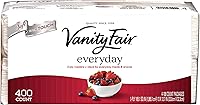 Vanity Fair Everyday 2-Ply Disposable Paper Napkins, 400 Count - Soft, Strong Cloth-Like Texture for Meals & Entertaining