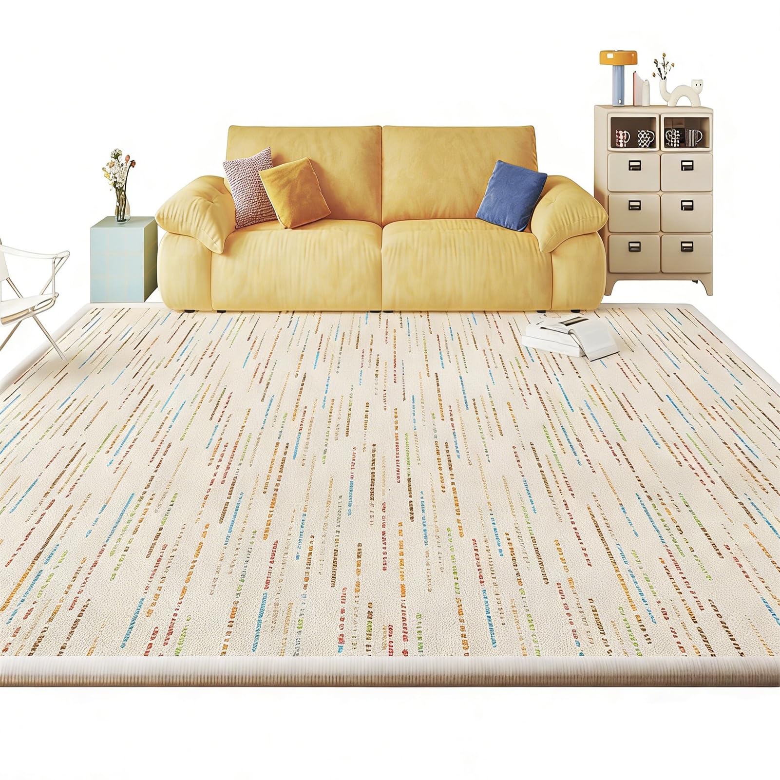 Atemrdsye Memory Foam Mat, Extra Thick Area Rug 2cm for Kids Living Room Baby Playroom Crawling Carpet with Non Slip Play Mat Floor Toddler Nursery Carpet 200 x 280 cm