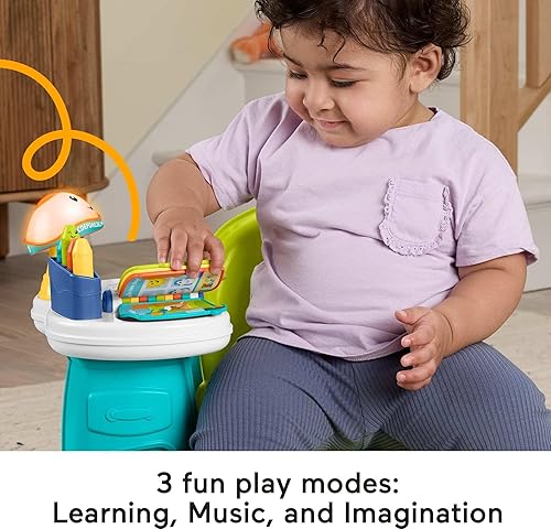 Miniatura 3 de Fisher-Price Silla de aprendizaje de canciones y cuentos de juguete para niños pequeños con luces musicales y actividades para niños a partir de 1