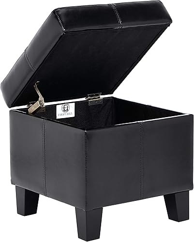 FIRST HILL FHW Living Storage Ottoman, pequeña, color negro Negro -,Marrón
