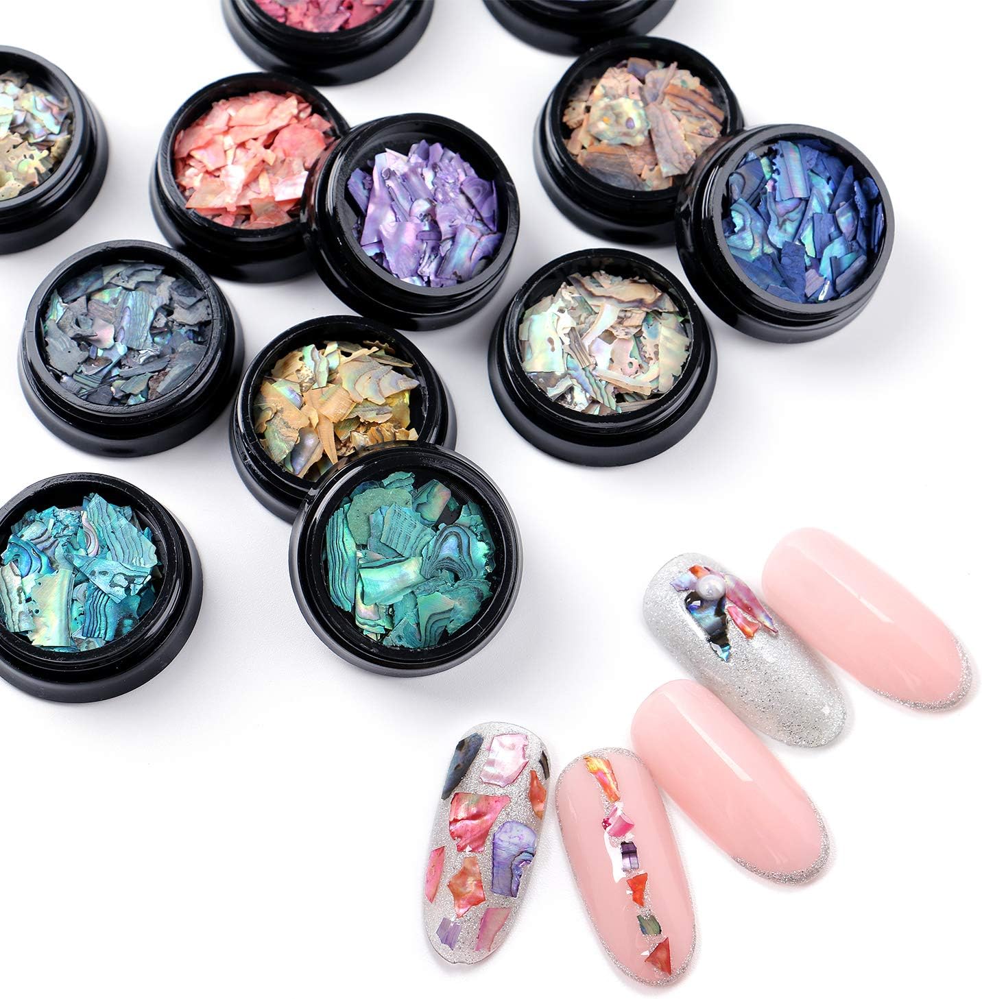 Amazon シェルフレーク 極薄 天然貝 選べる12色 01 アプリコット Aqua Nail シェル 通販