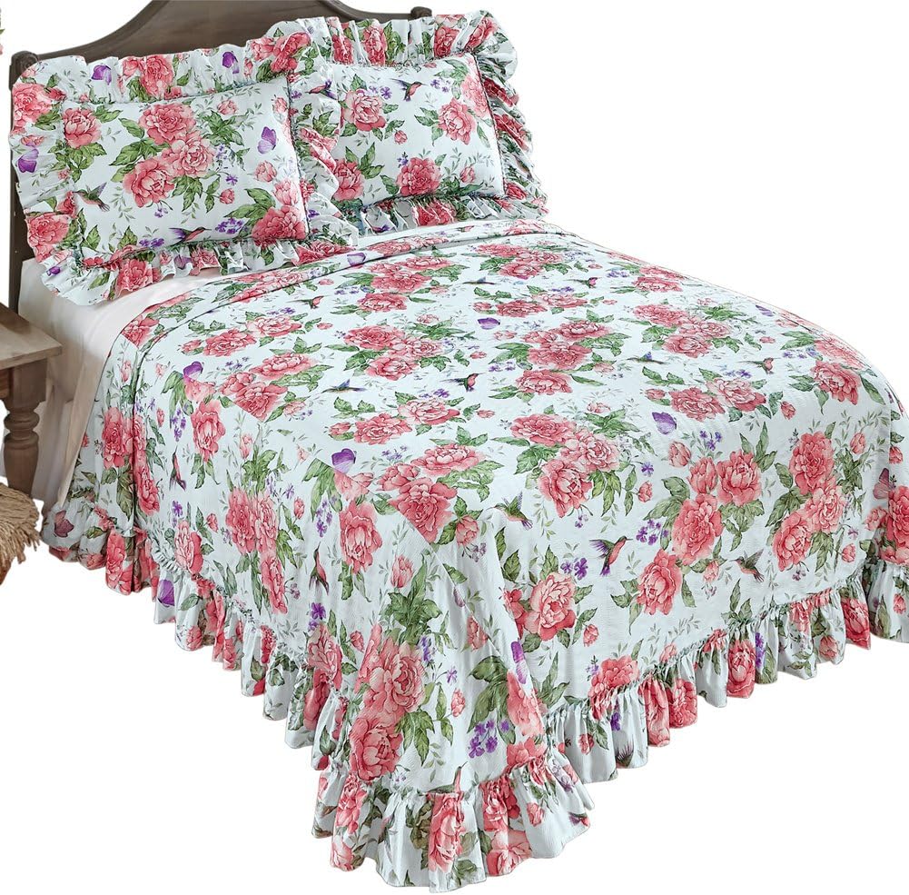 Collections Etc Peony Floral Hummingbird Garden Plisse