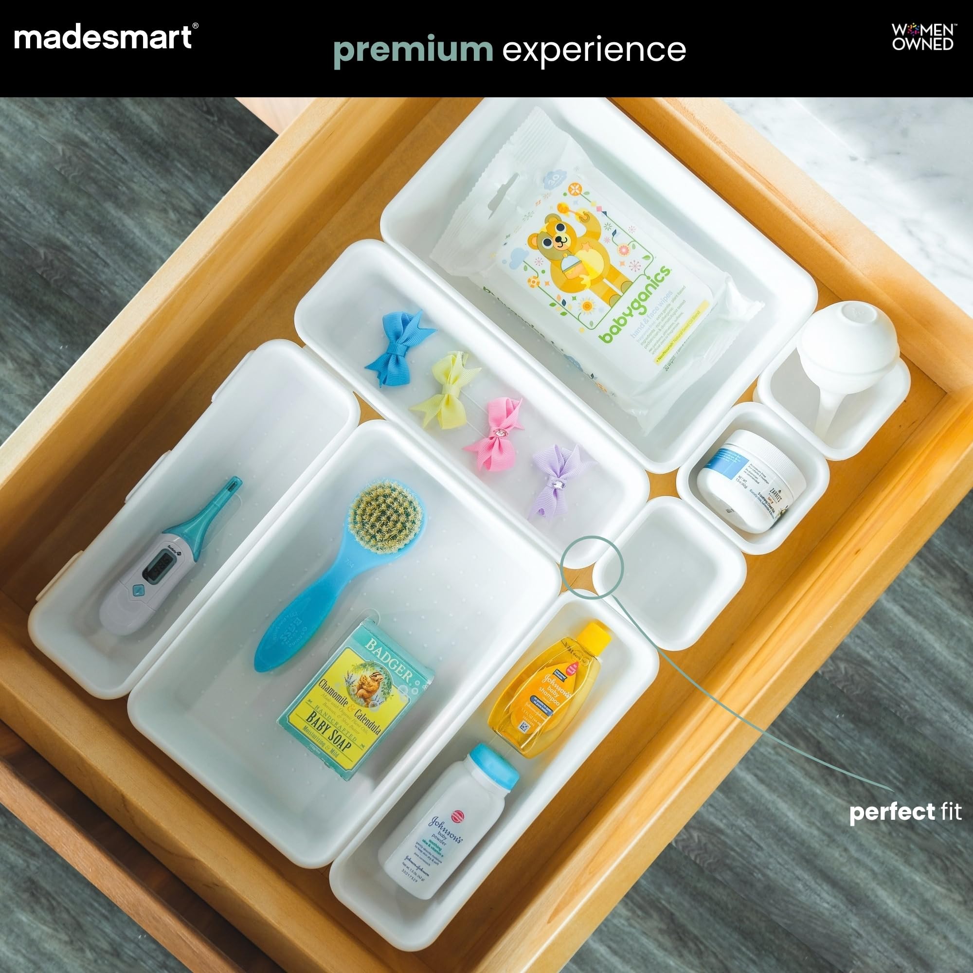 Madesmart Interlocking Bin Pack - 8 Piece Storage -2 Madesmart Interlocking Bin Pack - 8 Piece Storage -2