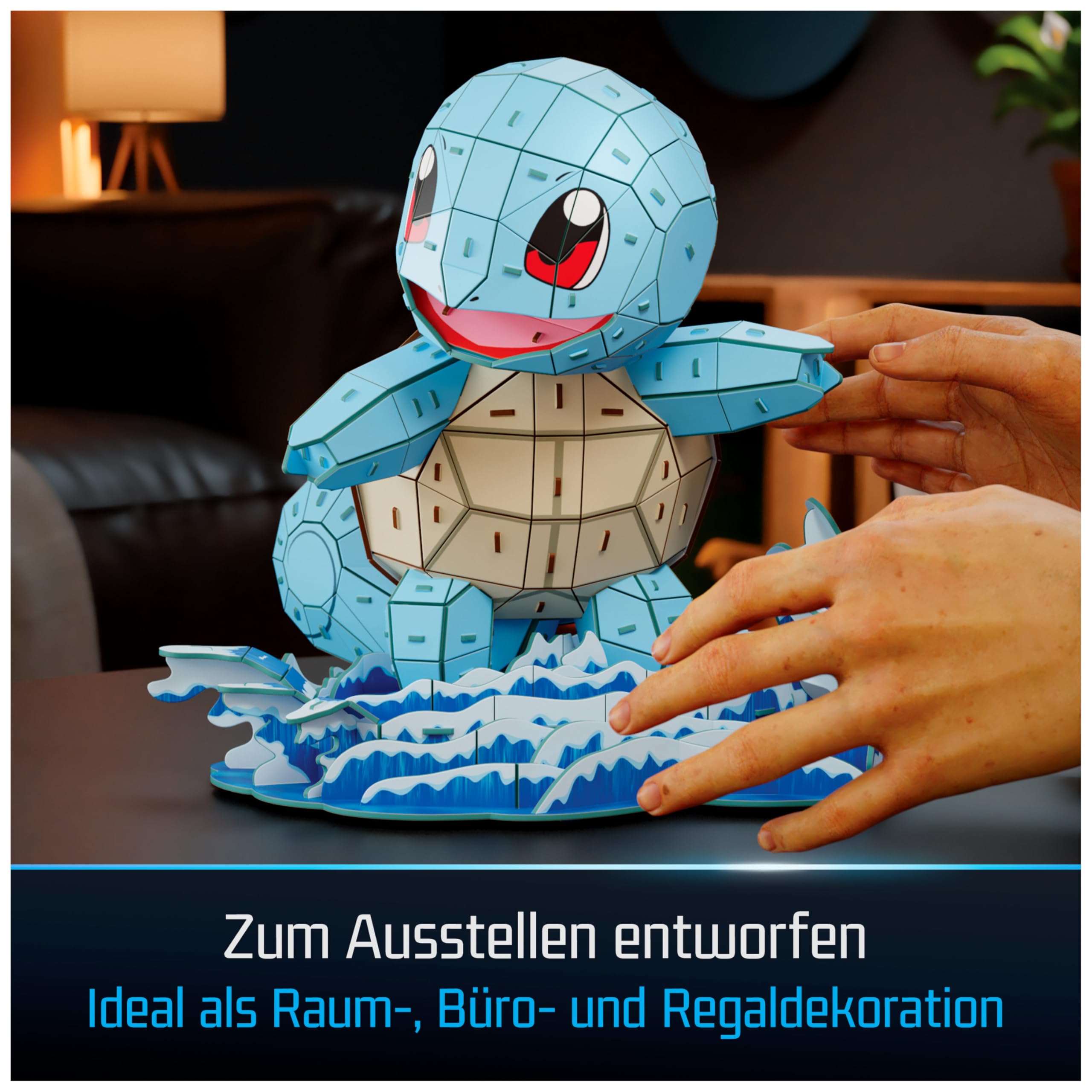 4D Build - Pokémon Schiggy - detailreicher 3D-Modellbausatz aus hochwertigem Karton, 180 Teile, leicht zu Bauen, ab 12 Jahren