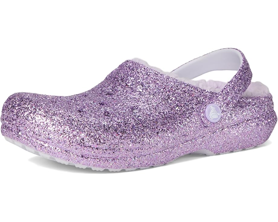 Crocs Kids Classic Lined Glitter Clog (Toddler) - Front View