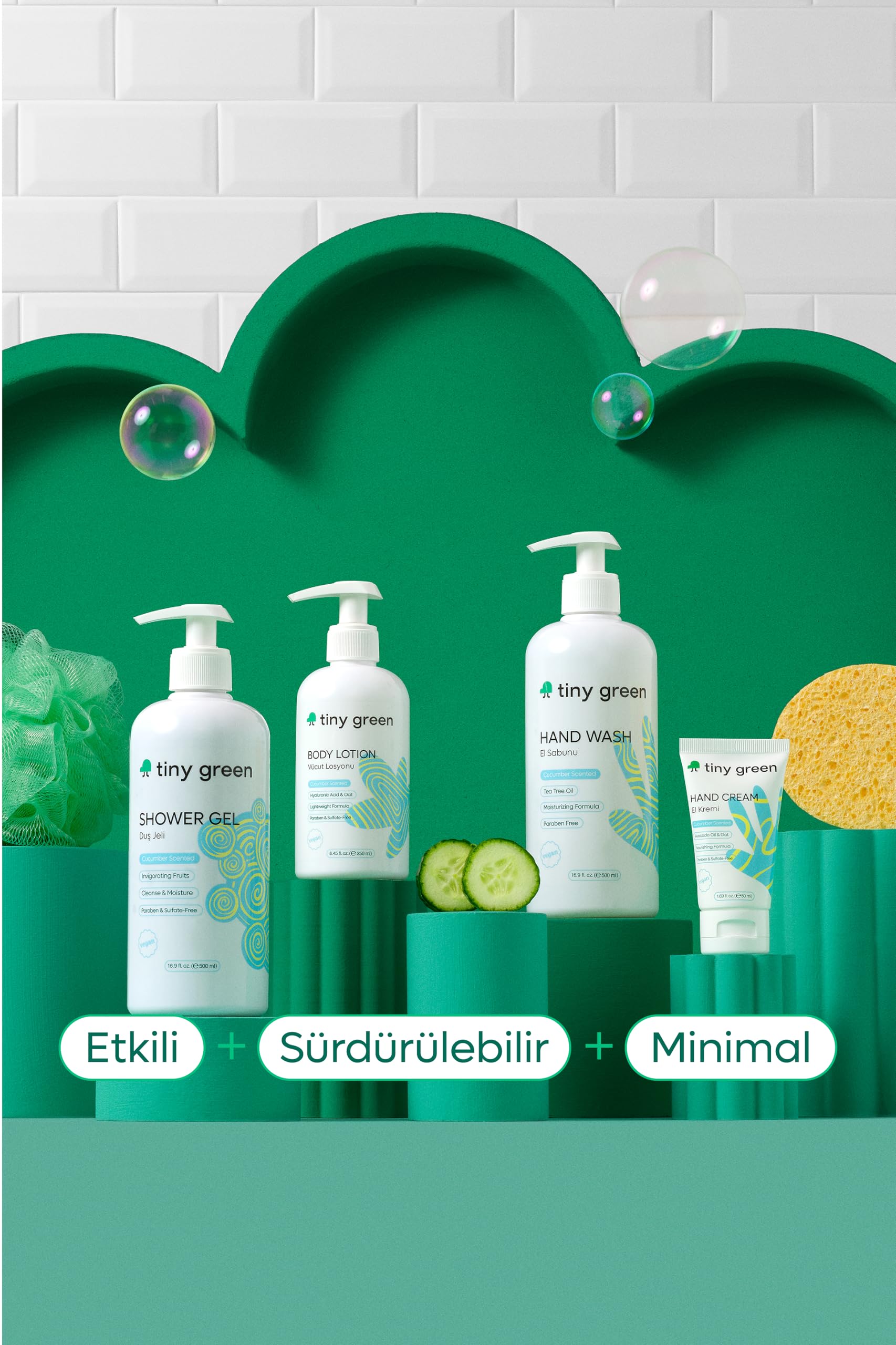 Tiny Green Vücut Losyonu Salatalık Günlük Nemlendirme - 250 ml