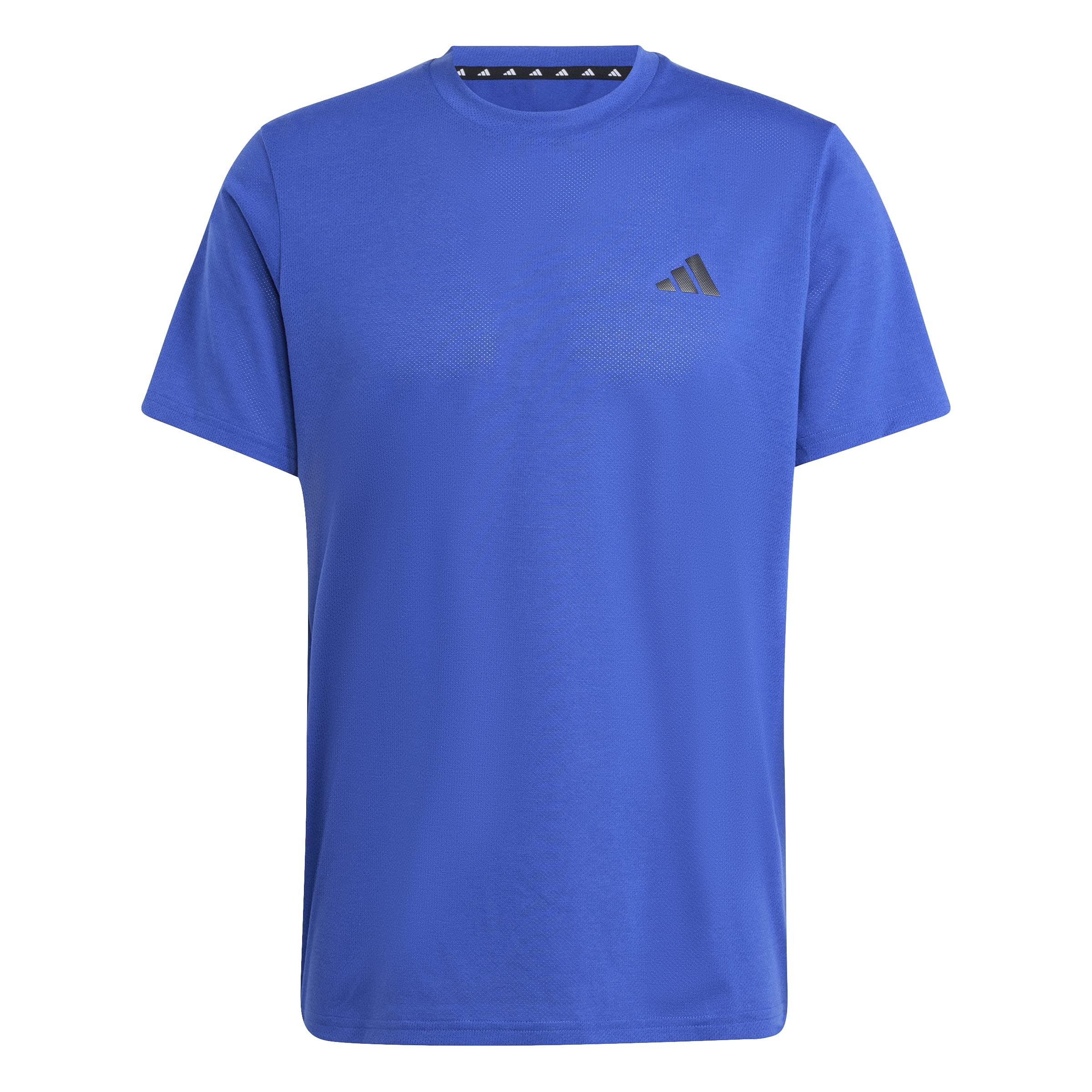 adidas Men's Train Essentials Comfort Training Tee, semi Lucid Blue/Black, M