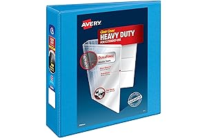 Avery OneTouch 3 Inch 3 Ring Binder Heavy Duty Light Blue