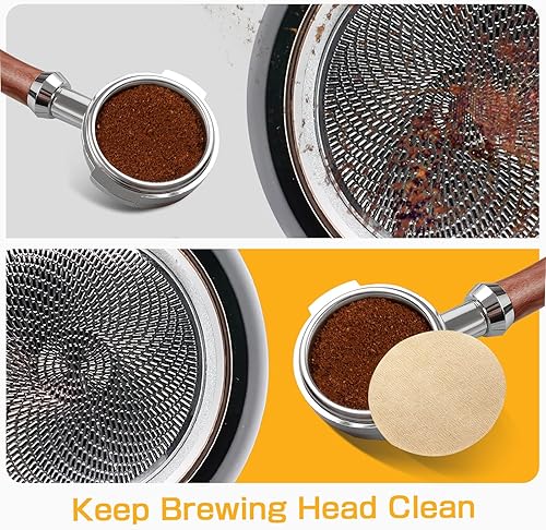 Miniatura 7 de 600 piezas de papel de filtro de espresso para máquina de café expreso, filtro de portafiltro, pantalla de disco desechable para De'Longhi Stilosa