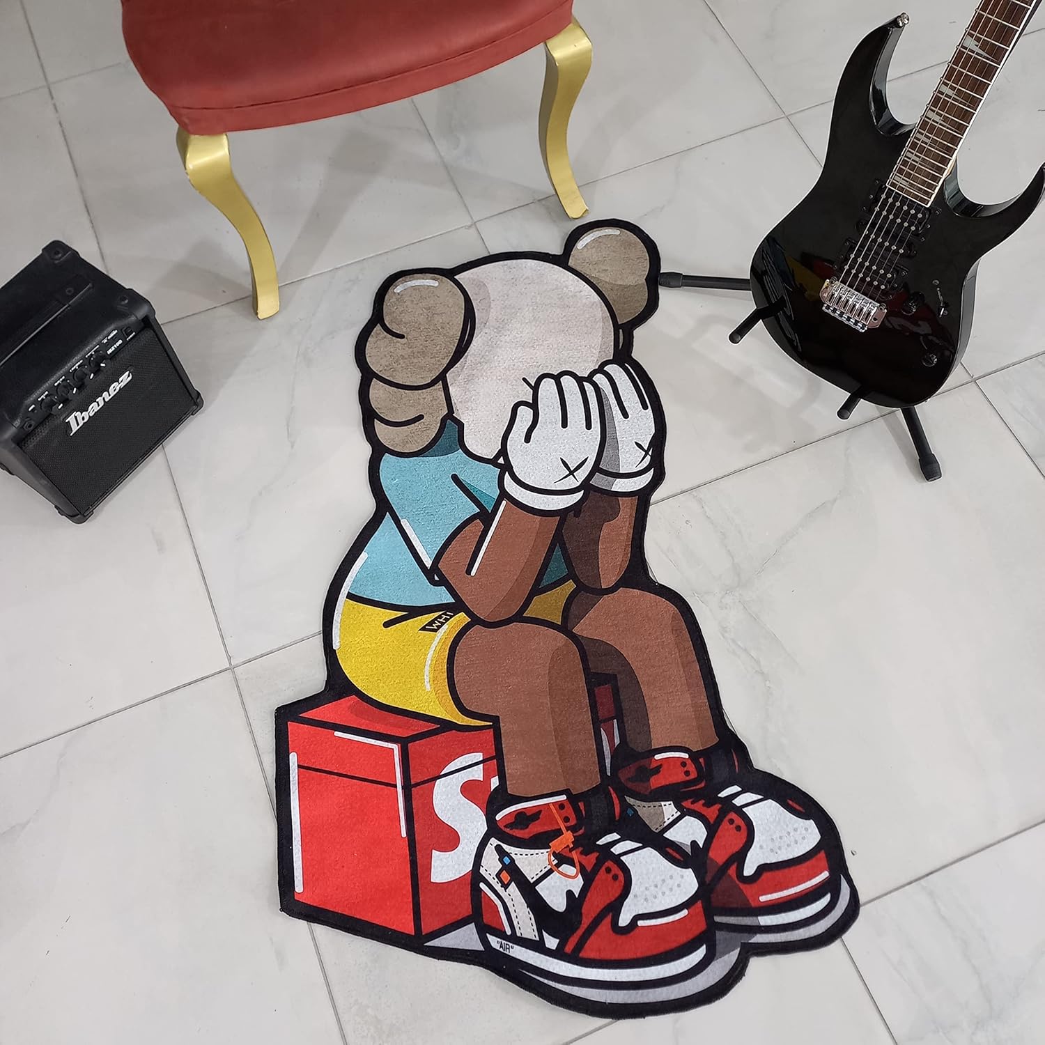 Popular Hypebeast Carpet Decorative Mat (Non Slip, Economic Quality, 1.6x3 ft)
