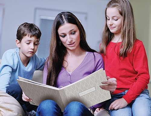 Miniatura 3 de Better Office Products Álbum de fotos acolchado grande magnético autoadhesivo de 3 anillos, 50 hojas de montaje de fotos de doble cara (100