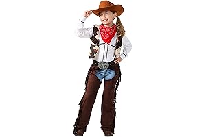 Kid's Cowgirl Chaps Costume for Girls: Outfit Your Little Cowgirl with Style!