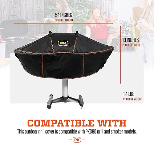 Miniatura 3 de PK Grills PK360 - Cubierta para parrilla y accesorios para barbacoa, impermeable, se adapta a parrilla y ahumador PK 360, color negro