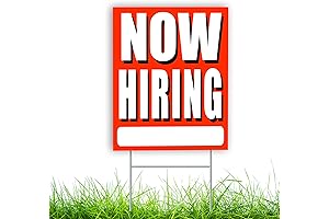 16 x 12 Double Sided Coroplast Help Wanted Sign