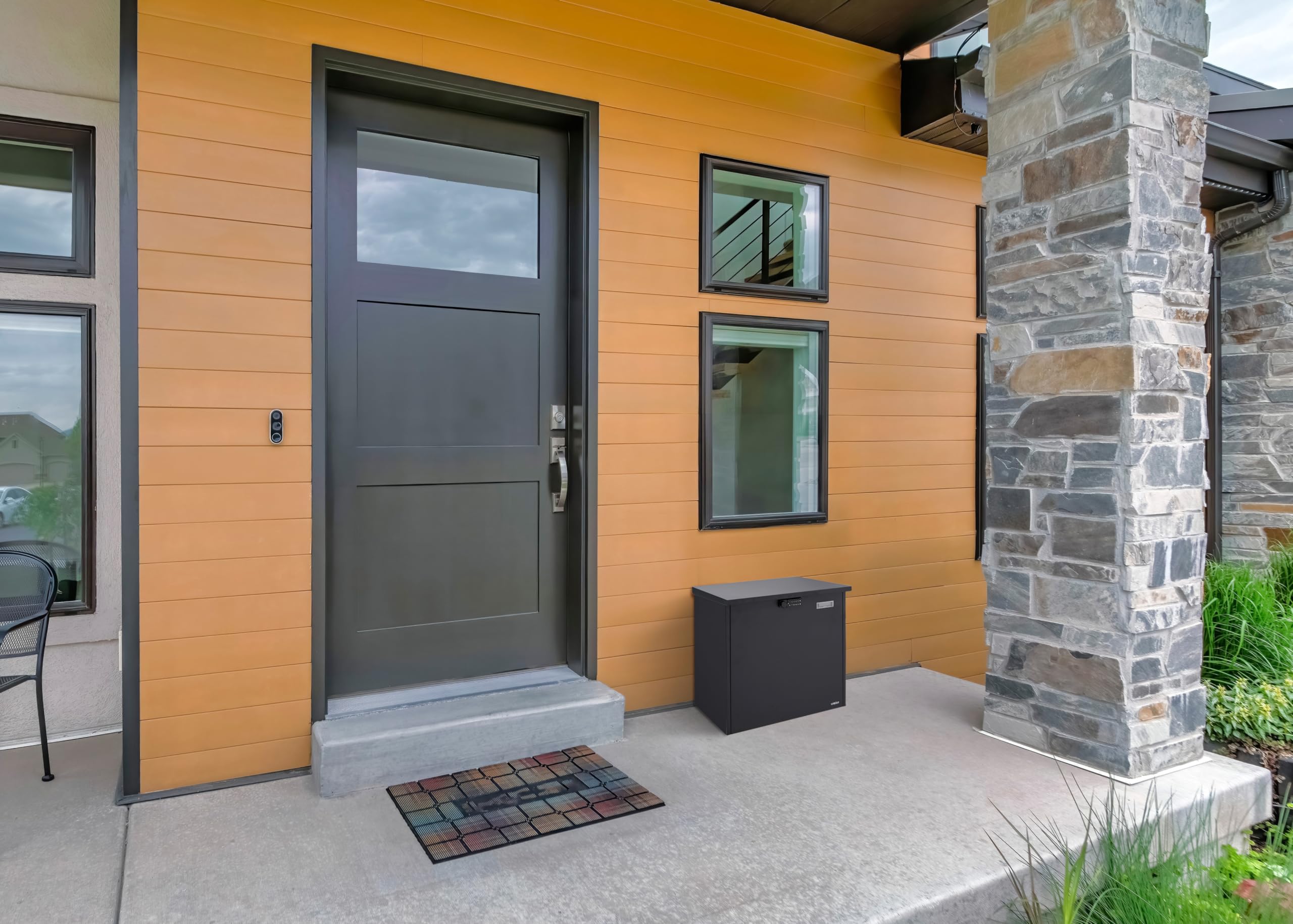 ARREGUI Bigpack Base Electrónico EP2104E Buzón Individual de Paquetería con Apertura Electrónica | Buzón de Acero para Paquetes Grandes (Paquete Máximo: 47x46x24 cm) | Buzon Compras Online | Negro