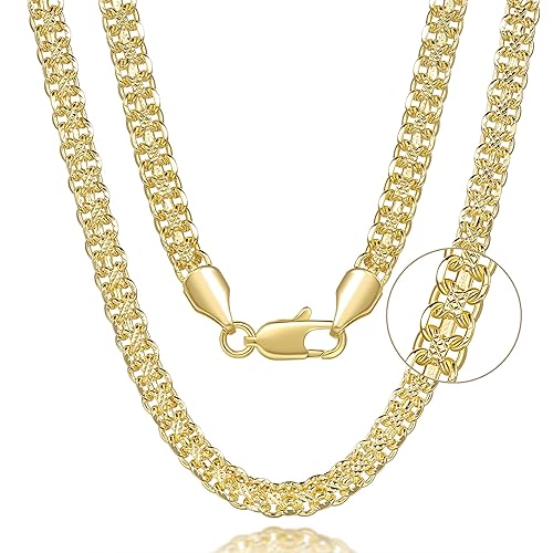 14K Gold Chain for Men Women 14K Gold Necklace for Women Chains Double Layer Cuban Link Chains Delivers Presence Dainty Chunky Cuban Link Chain for Men