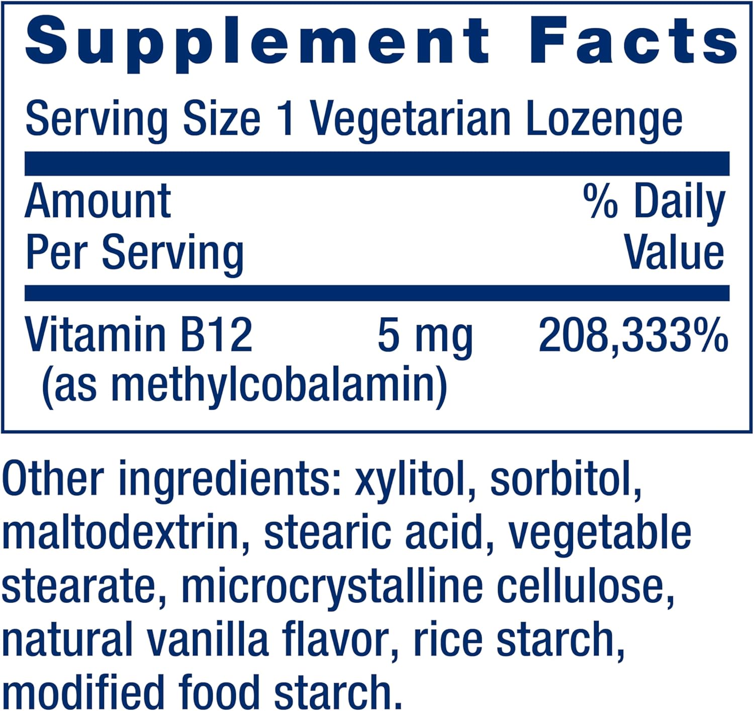 Life Extension Vitamin B12 Methylcobalamin, Nerve Health Supplement, Cognitive Support, Energy Vitamin, methylcobalamin B12, 5 mg, Quick-Dissolving, Gluten-Free, Non-GMO, Vegetarian, 60 lozenges