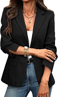 Women’s Herringbone Tweed Blazer – Slim Fit Business Casual Work Jacket ...