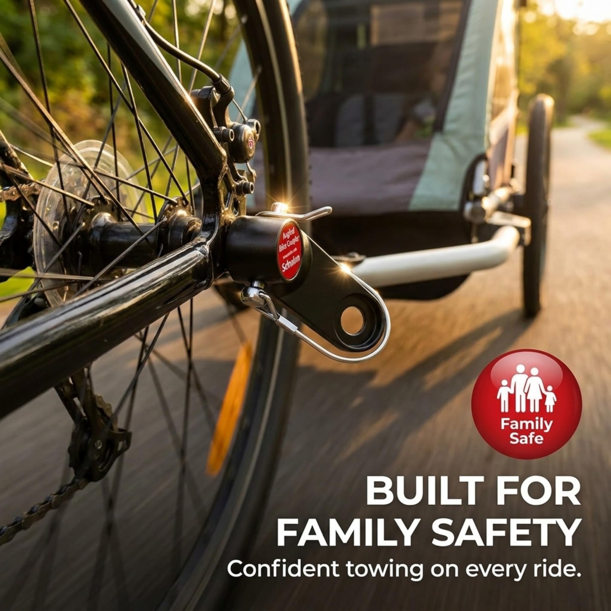 Abgewinkelte Fahrradanhängerkupplung, kompatibel mit Rist- und Schwinn-Fahrradanhängern, Fahrradkupplung für eine Vielzahl von Fahrradträgern, Anhängergrößen, Modellen und Stilen