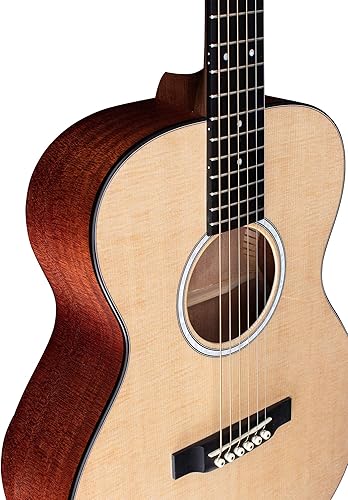 Miniatura 2 de Martin Guitar 000Jr-10 Junior Guitarra acústica con bolsa de concierto, construcción de abeto Sitka, acabado satinado, traste 000 Junior-14 y forma
