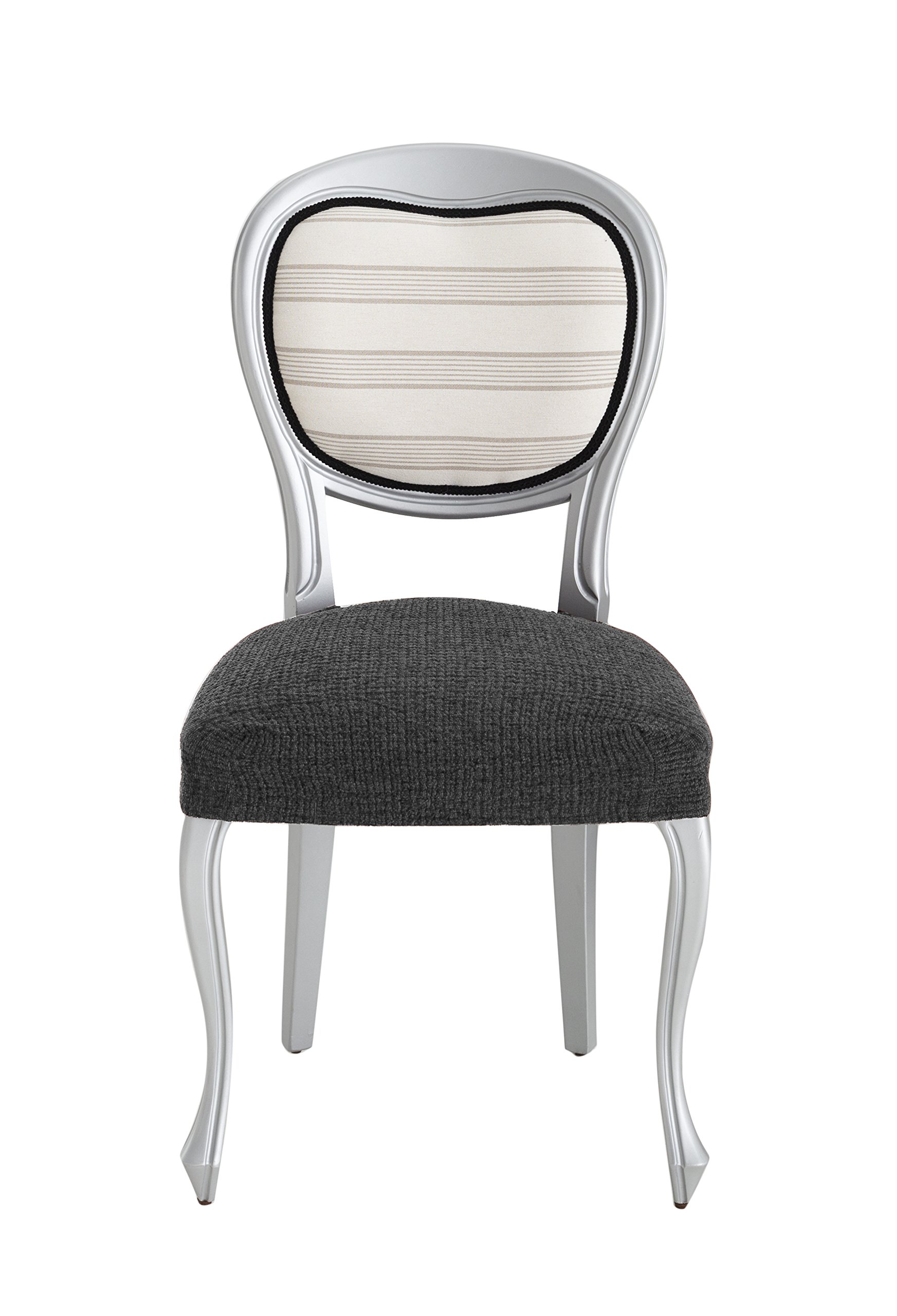 Eysa Dorian bielastic chair cover, pack 2, colour 6-grey, Chenille, 33 x 4 x 22 cm, S25456