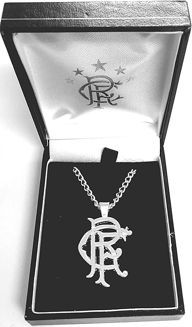 Rangers FC Silver Plated Crest Pendant & Chain