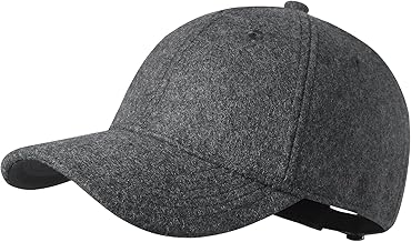 GADIEMKENSD Unstructured Wool Baseball Caps Winter Warm Hat Adjustable