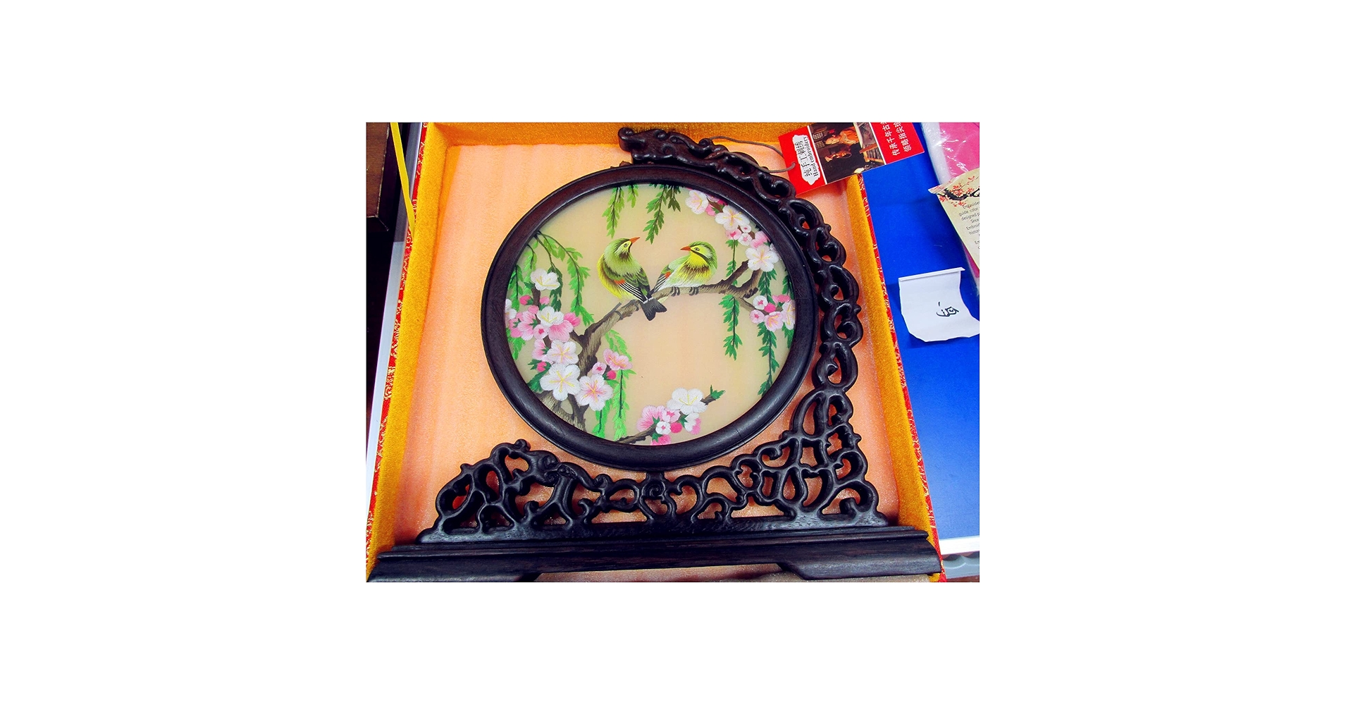 葦細工　中国土産 Amazon.co.jp: 両面刺繍 高級刺繍 中国刺繍工芸品 置物 ギフト