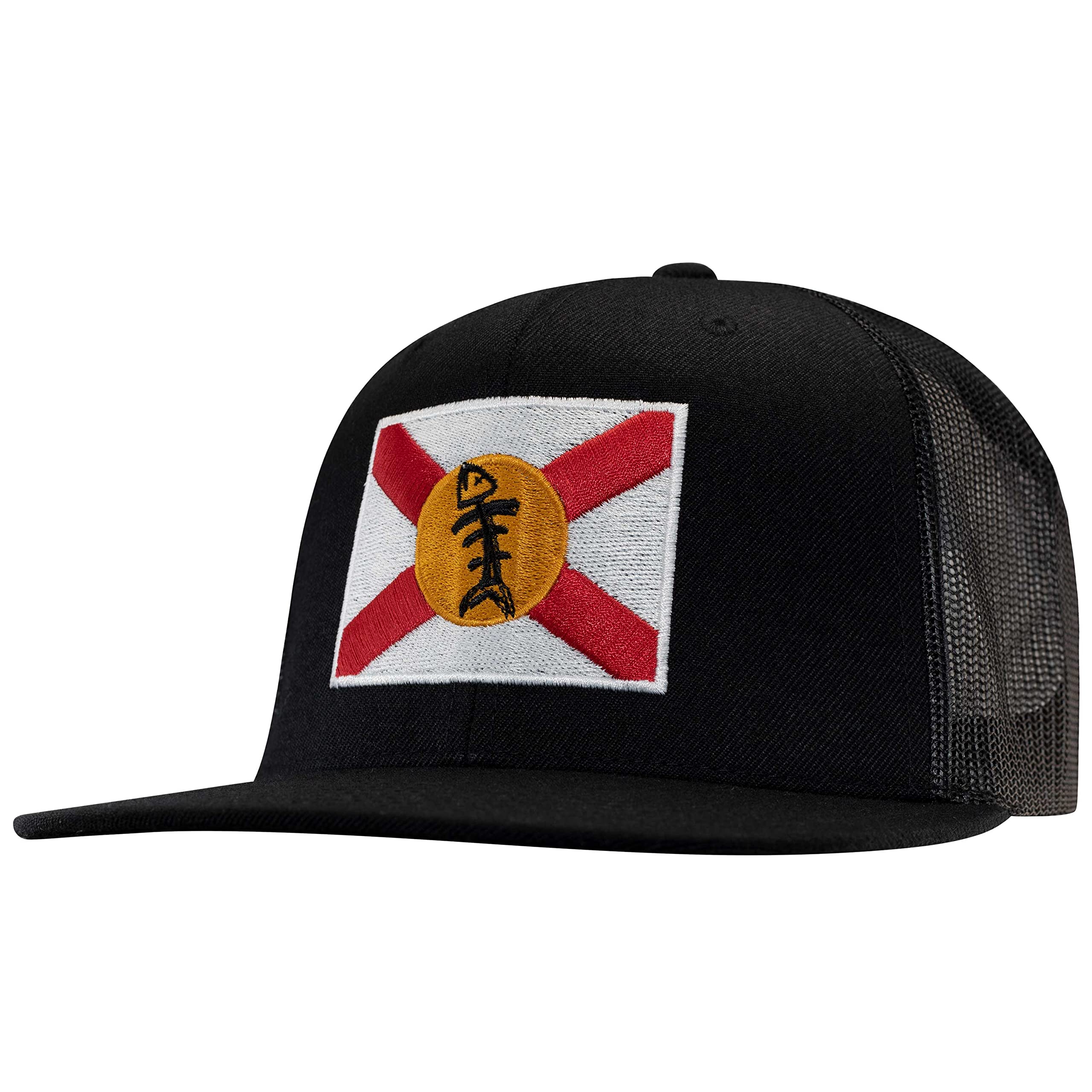 Spearfishing Hat Florida Flag Cap Black, Black, One Size