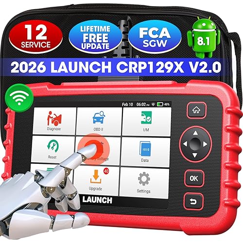 LAUNCH Scanner CRP129X V2.0 (Upgrade of CRP123X/CRP129X), 12 Reset Scan Tool,Lifetime Free Update,FCA SGW Car Scanner,ABS SRS Transmission,Check Engine Code Reader,AutoVIN,Battery Test, 5 Years Backup