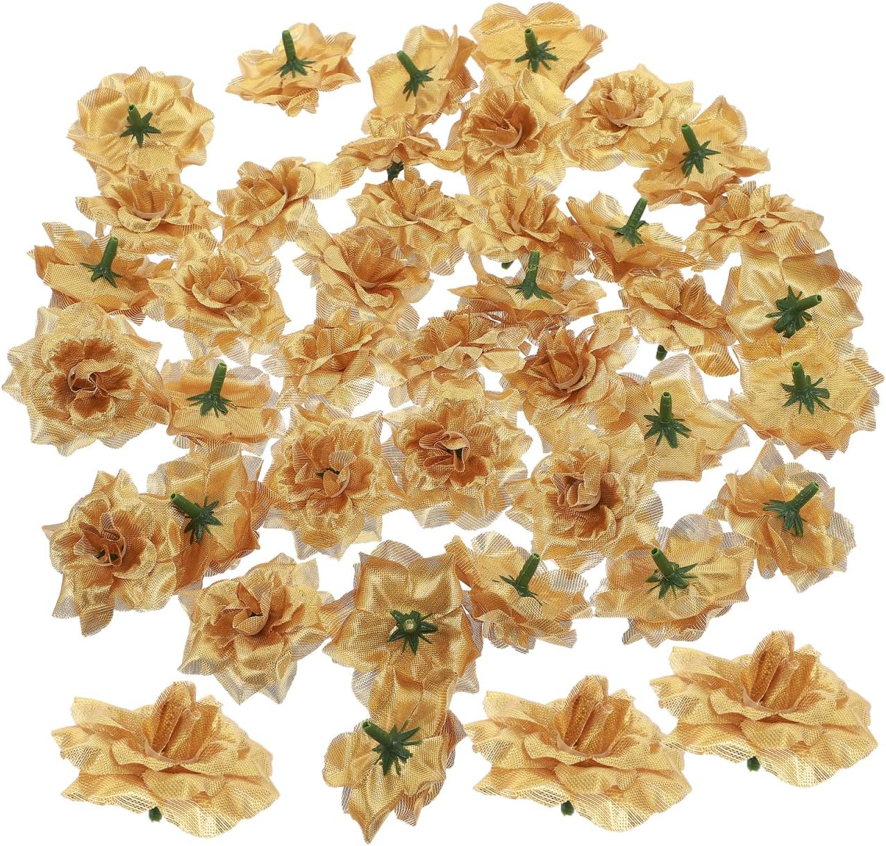 100 Stück Kunstblumen Köpfe 5cm - Weiße Blüten Für DIY Dekoration & Basteln