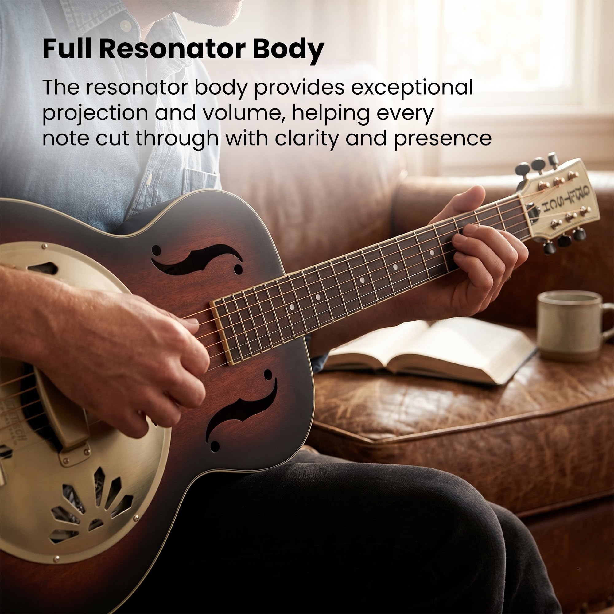 G9240 Alligator Round-Neck Resonator Guitar 2-Color Sunburst