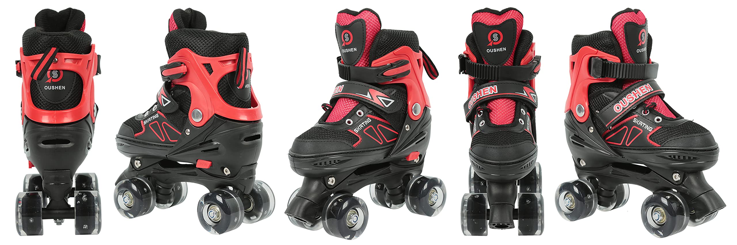 Patins à roulettes,Rollers Quad Classiques,Roller Skates pour Filles et Garçon,avec/sans Roues Lumineuse,Patin a Roulette pour Débutants