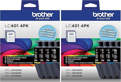 Miniatura 4 de Brother Cartuchos de tinta originales LC4014PKS, rendimiento estándar, paquete de 4 unidades, incluye 1 cartucho cada uno de negro, cian, magenta