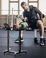 Vista 5 de Soporte ajustable para mancuernas – Soporte de peso Uboway con ajuste de altura de 4 niveles, soporte de pesas para mancuernas con soporte