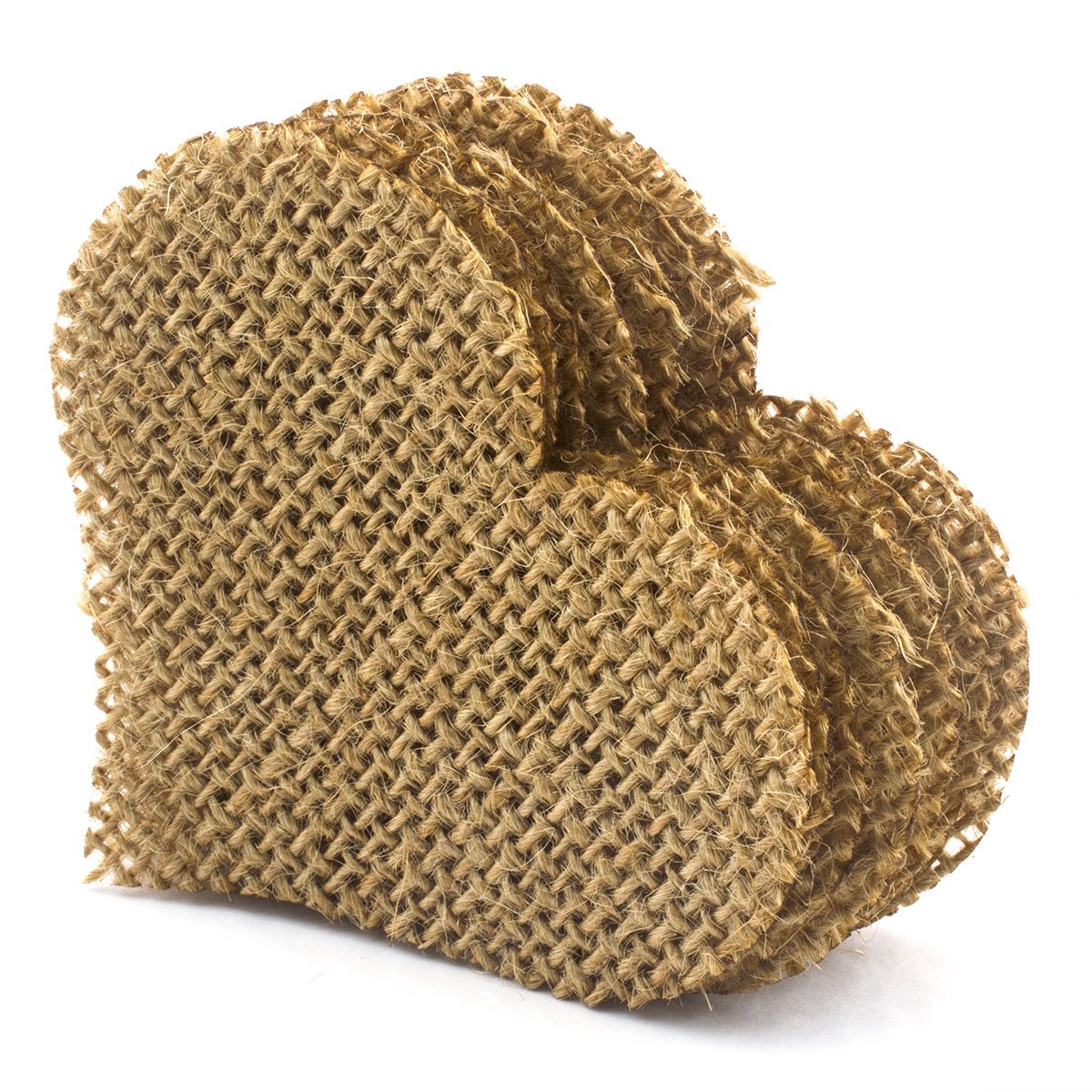 Cœur en jute naturelle embellissement scrapbooking mariage champêtre mercerie DIY