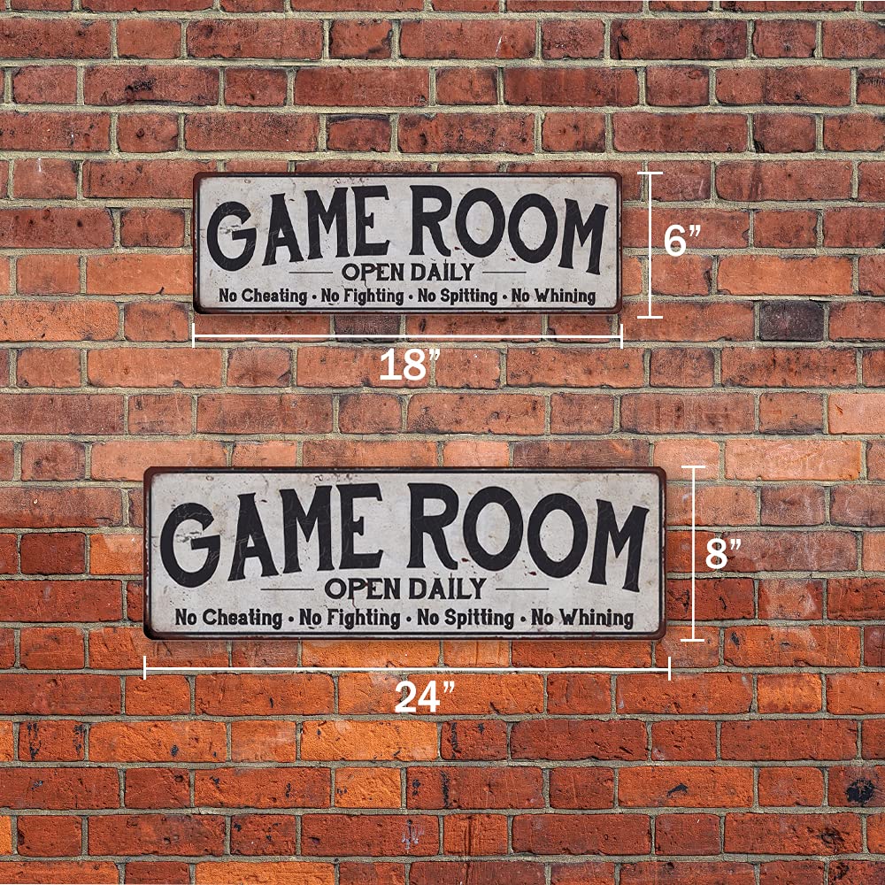 Insegna Metallica Vintage Per Sala Giochi – 20x61 Cm – Decorazione Arcade Retro Con Finitura Opaca – Gameroom Wall Art – Regalo Per Gamer - 2