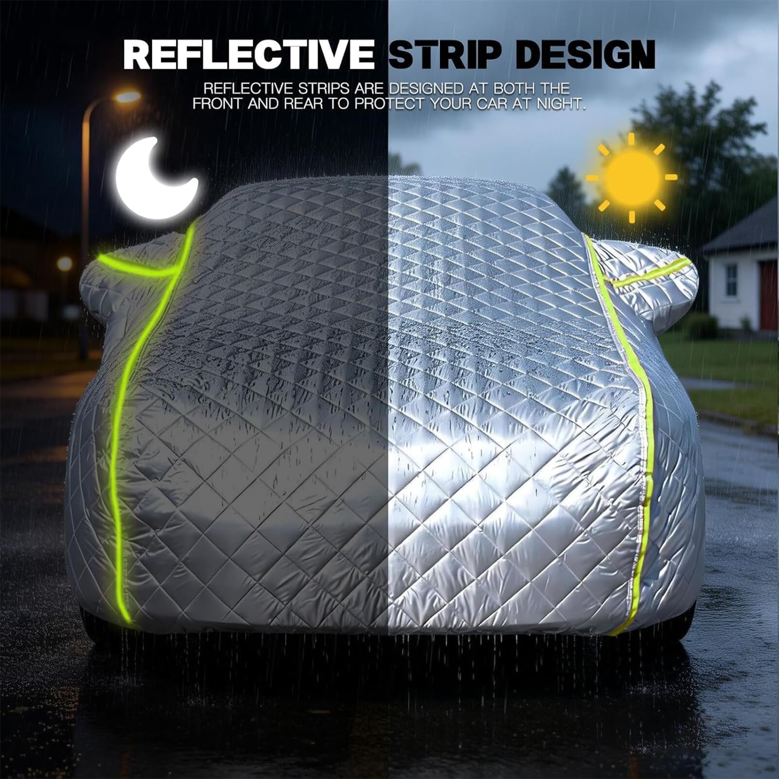 Funda Coche Exterior para Opel Cascada, Funda Coche Antigranizo Gruesa,Impermeable Transpirable,Cubierta Protectora Invierno Resistente Polvo Lluvia Nieve