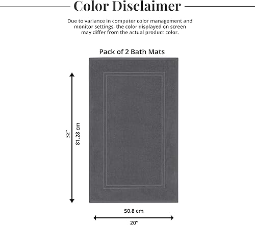 Miniatura 3 de Tens Towels Alfombrillas de baño 100% algodón de 20 x 32 pulgadas (no una alfombra de baño), súper absorbentes, toallas de piso de calidad de hotel,