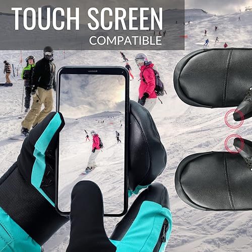 Miniatura 4 de Devembr - Manoplas de esquí impermeables, guantes de snowboard con muñequeras, 5 colores disponibles, SML