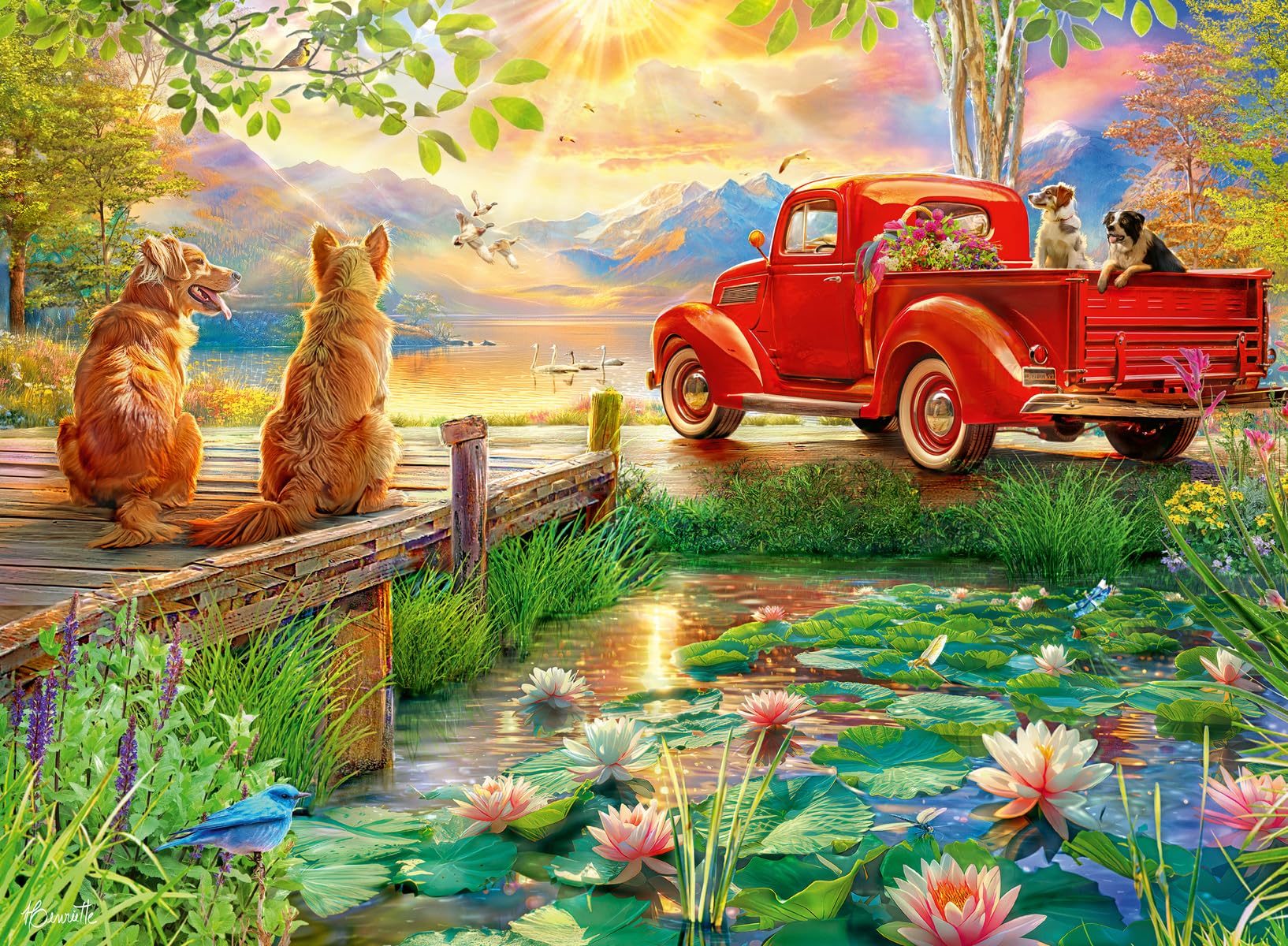 Ravensburger Summer Love 500 Piece Jigsaw Puzzle, Premium Quality Large Puzzle for Adults & Families, Relaxing Mindful Hobby