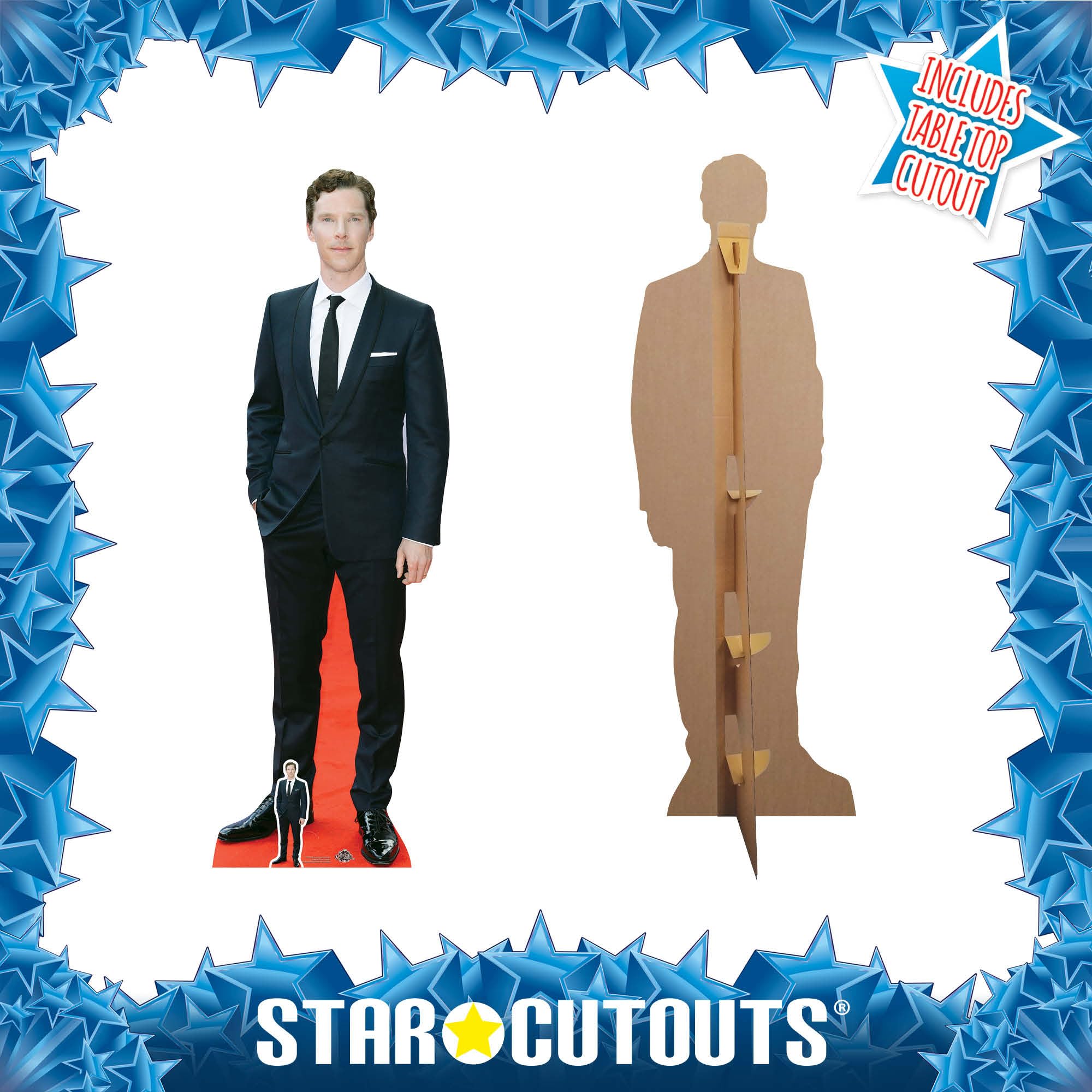 STAR CUTOUTS Benedict Cumberbatch Smart White Einstecktuch, Karton, Mehrfarbig, 3 x 62 x 184 cm, Pappe