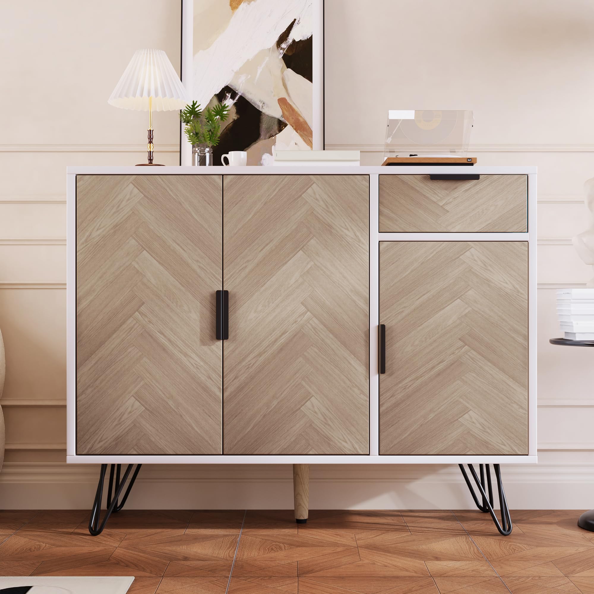Armadio moderno e versatile, con cassetto e ripiani regolabili in altezza, 70 x 90 cm (bianco)