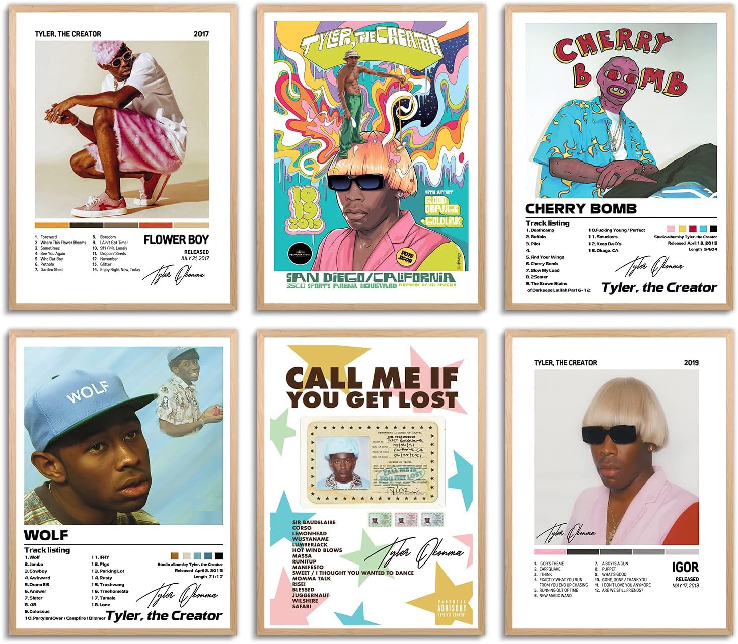 Apeasran Tyler the Creator Poster Call Me If You Get Lost Poster Wolf