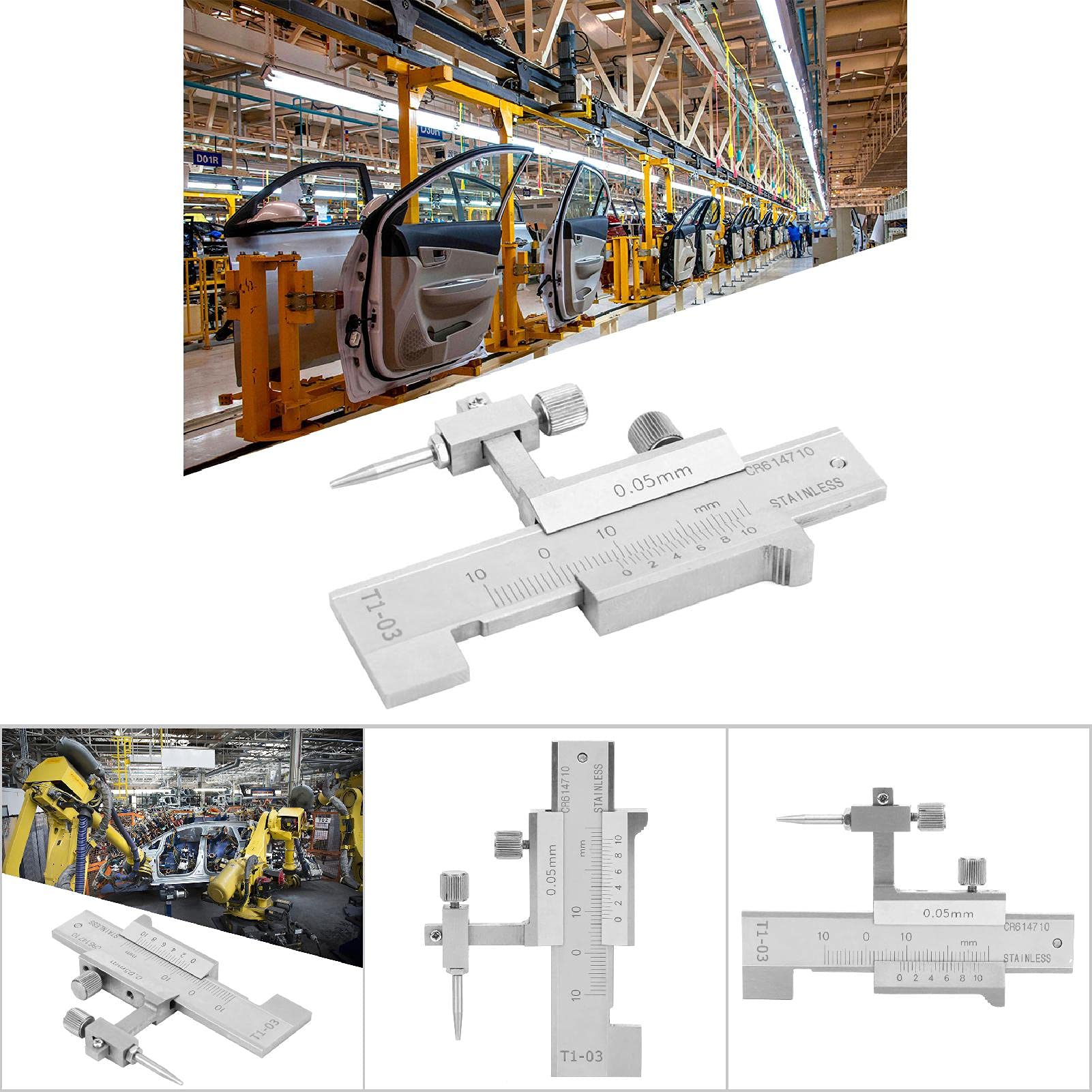 Instrument odcinka twarzy 0-20 mm | Wysoka dokładność ± 0,05 mm Urządzenie pomiarowe | Forma produkcji/kontroli motoryzacyjnej | Solidna skala z wyraźnymi oznaczeniami
